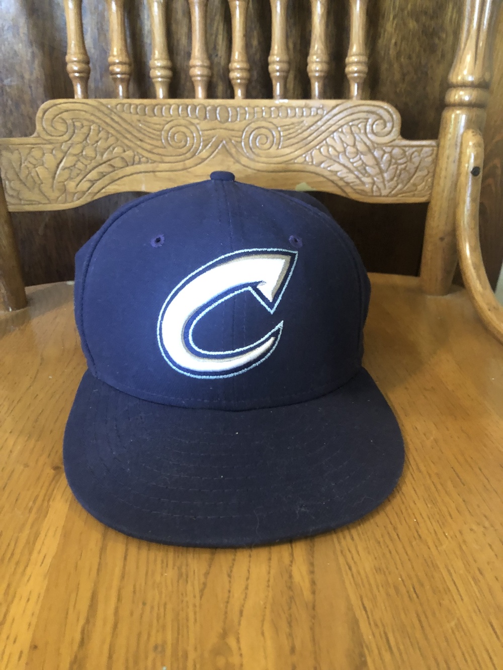 Columbus Clippers Hat Cap Fitted Mens 7 1/4 Navy Blue MILB Baseball New Era